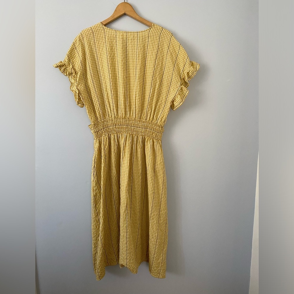 Max Studio Yellow Gingham Midi Dress - Picture 2 of 13